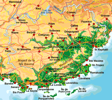  Finder on Map Of Var   Provence   Provence Web