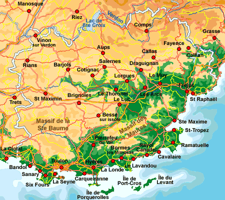 Carte du Var