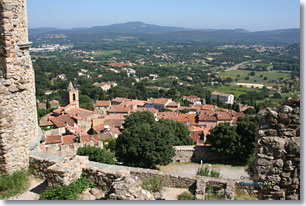 Grimaud, view from the castle