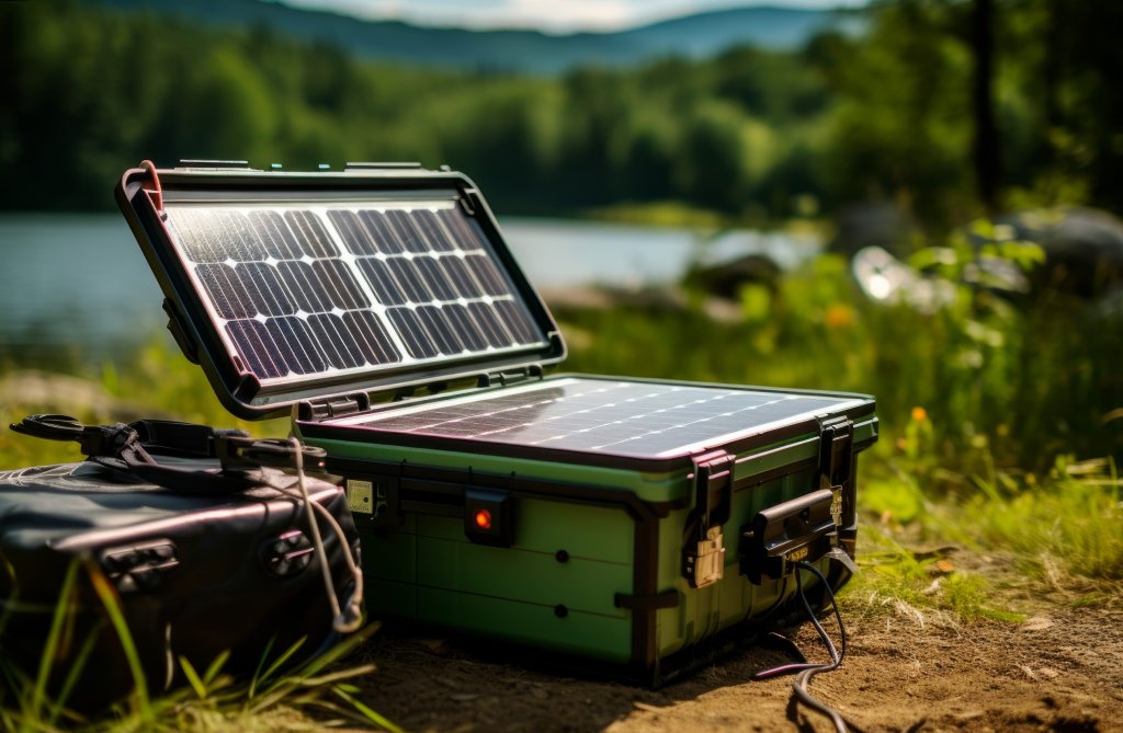 Panneau solaire portable.