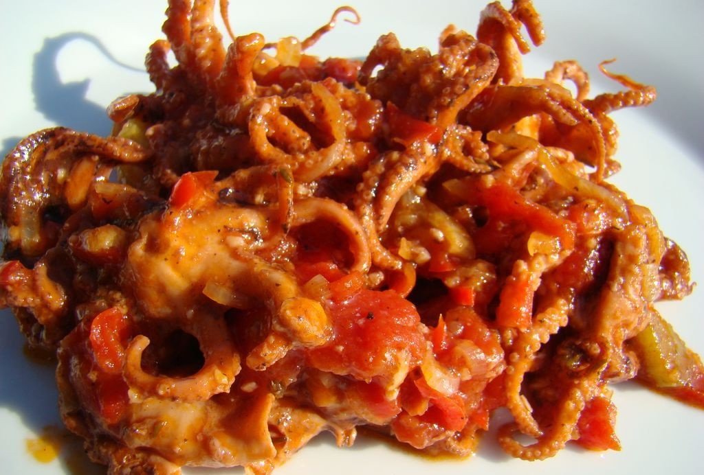 Recette du poulpe à la Provençale.