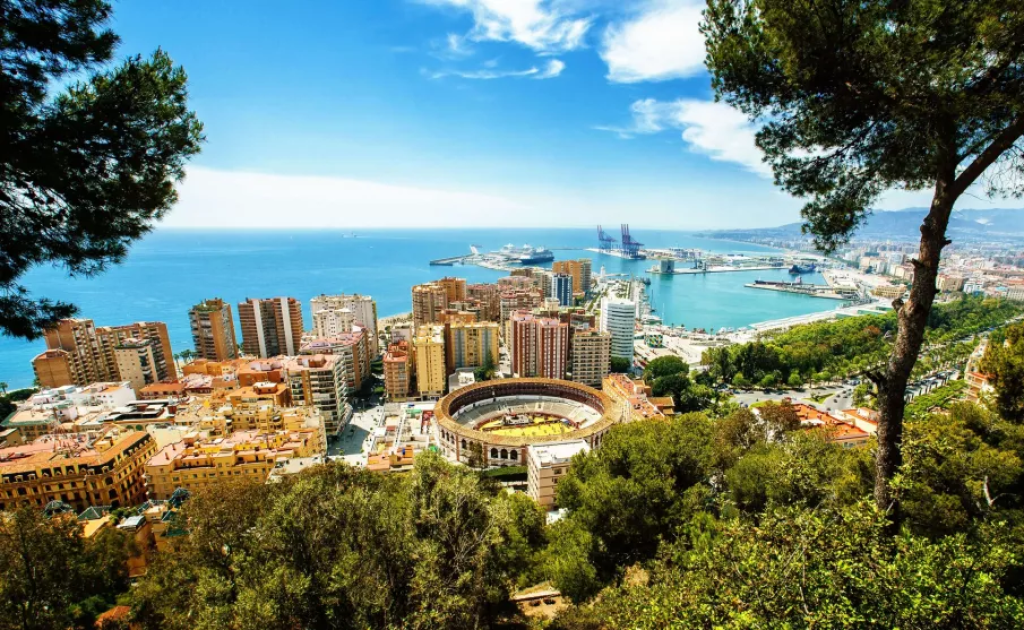 Vue de la ville de Malaga.