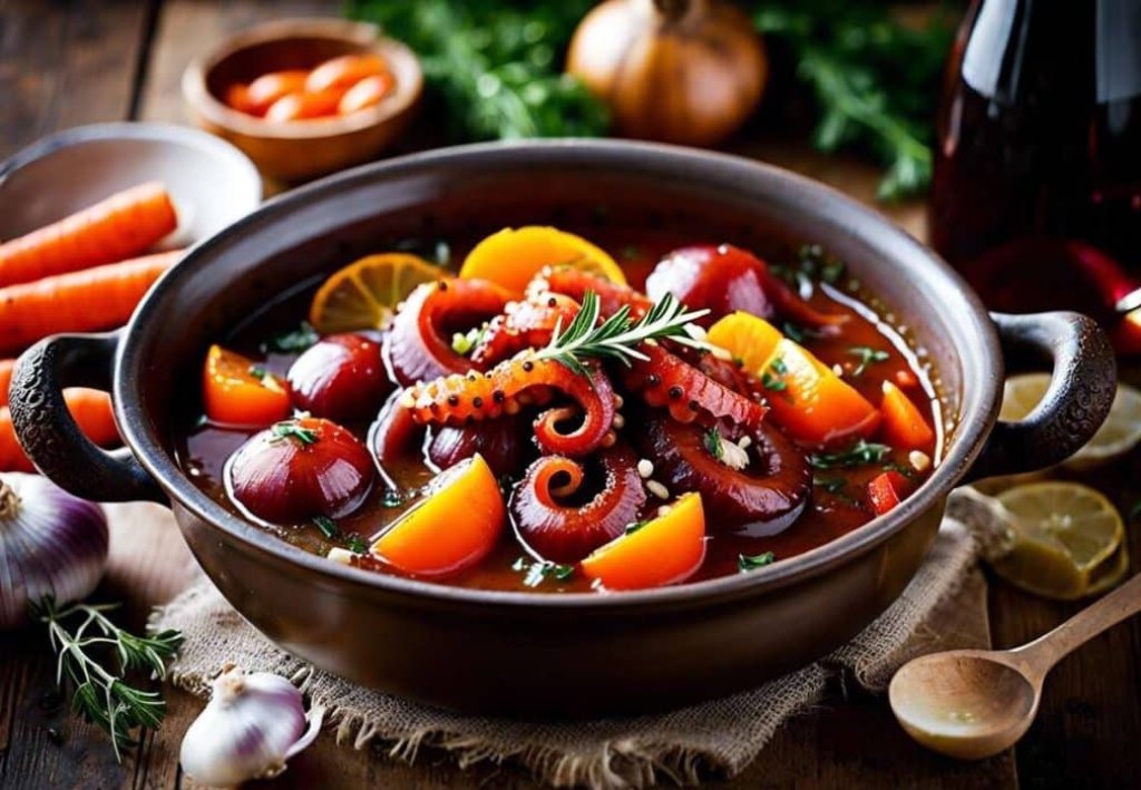 daube de poulpe à la provençale.