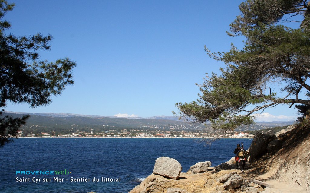 Sentier à Saint Cyr sur Mer.