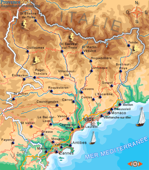 alpes maritimes carte