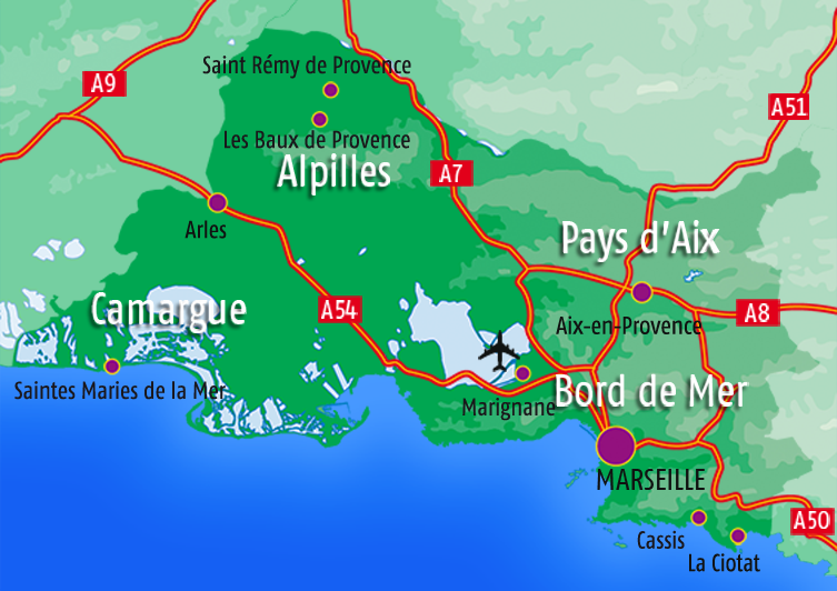 Map of Bouches du Rhône