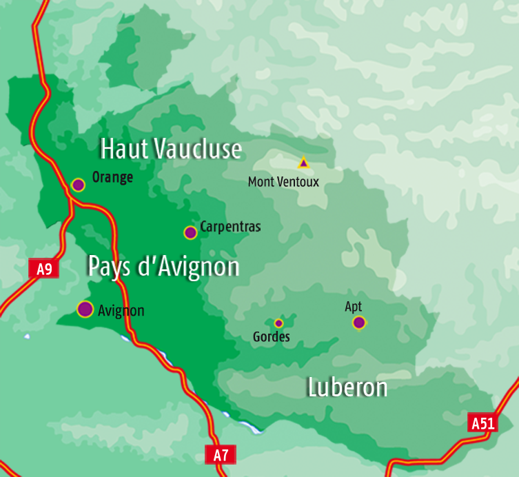 Carte du Vaucluse