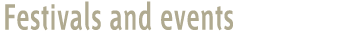 Festivals and events