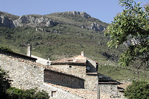 Curel, toits et montagne