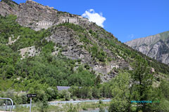 Jausiers, the Ubaye river and the Restefond barrack