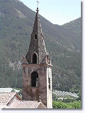 La Motte du Caire, clocher de l'église