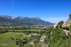 Embrun, plaine de la Durance vue depuis le jardin de l’Archevêché