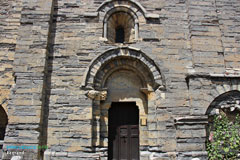 Lagrand, door of Notre-Dame de la Nativite church