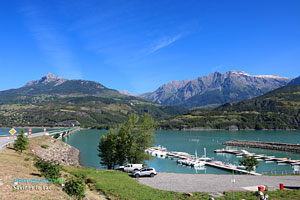 Savines le Lac, marina on Serre Poncon lake