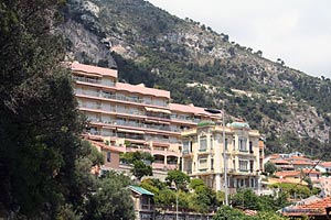 Cap d'Ail - Buidings on the hill overlooking the sea