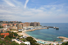 Cap d'Ail, beach and city