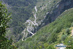 The road up to La Croix sur Roudoule
