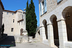 Gourdon, fountain and castle