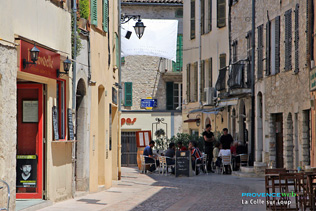 La Colle sur Loup, cafe terrace