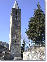 Saorge, Romanesque Lombardy style bell tower Saorge, Romanesque Lombardy style bell tower