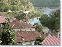 Saint Sauveur sur Tinee, village on the Tinee river