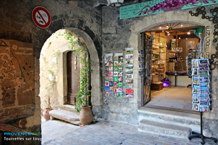 Tourrettes sur Loup, door of the medieval village