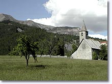 Villeneuve d'Entraunes, église de montagne