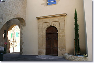 Grans, door of the church