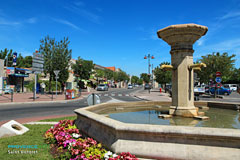 Saint Victoret, rond-point et fontaine