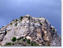 Sederon, rock overlooking the village