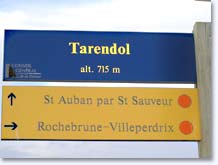 Tarendol Bellecombe, panneau indicateur