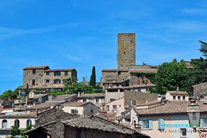 Les Arcs sur Argens, toits du village et la tour