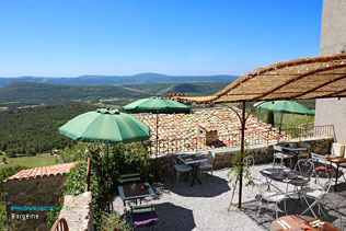Bargeme, terrace in the village