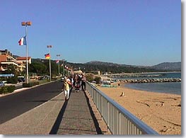 Cavalaire sur Mer, along the beach