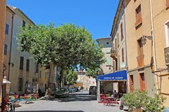 Correns, village main square