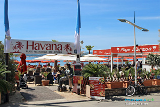 Sainte Maxime, restaurant de plage
