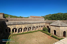 Le Thoronet abbey, garden and columns