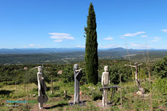 Tourtour, statues in the landscape Tourtour, statues in the landscape