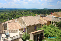 La Verdiere, roofs and landscape