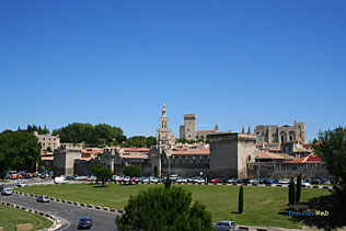 Avignon, town and ramparts