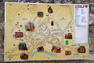 La Bastide des Jourdans, map