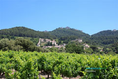Gigondas, le village dans la colline Gigondas, le village dans la colline