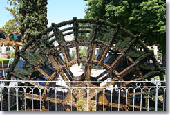 Isle sur la Sorgue, wheel on the river