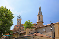 Loriol du Comtat, clocher et tour de l'horloge