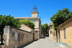 Puyvert, street and bell tower