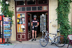 Sault, cyclist taking on the Mont Ventoux