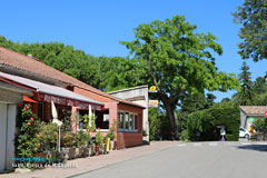 Saint Roman de Malegarde, restaurant et poste Sainte Cécile les Vignes, tour de l'horloge