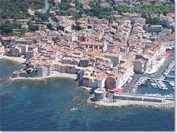 Saint Tropez vue d'avion