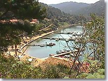 Vue sur le port de Port Cros