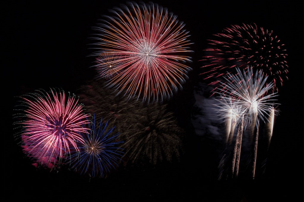 Feu d'artifice en Provence.